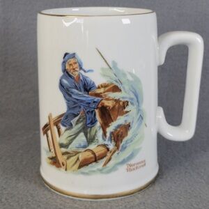 Vintage Norman 1985 “Bracing The Storm” Porcelain Mug Seafarers Collection